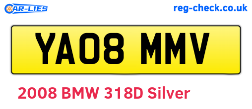 YA08MMV are the vehicle registration plates.