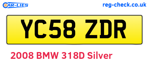YC58ZDR are the vehicle registration plates.