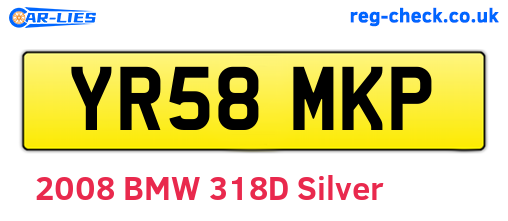 YR58MKP are the vehicle registration plates.