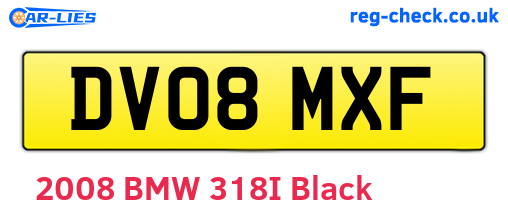 DV08MXF are the vehicle registration plates.