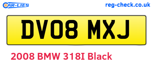 DV08MXJ are the vehicle registration plates.