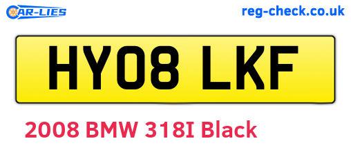 HY08LKF are the vehicle registration plates.