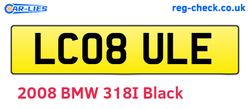 LC08ULE are the vehicle registration plates.