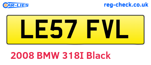 LE57FVL are the vehicle registration plates.