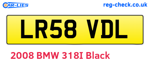 LR58VDL are the vehicle registration plates.