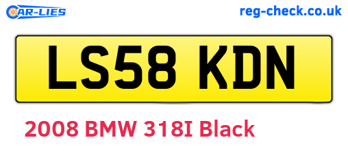 LS58KDN are the vehicle registration plates.