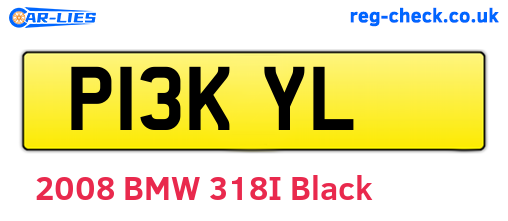 P13KYL are the vehicle registration plates.