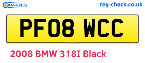 PF08WCC are the vehicle registration plates.