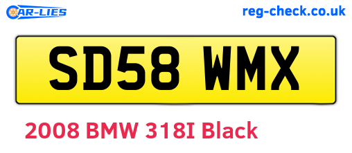 SD58WMX are the vehicle registration plates.