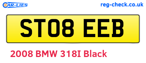 ST08EEB are the vehicle registration plates.