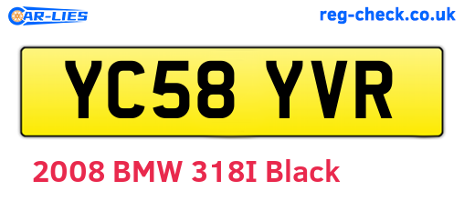 YC58YVR are the vehicle registration plates.