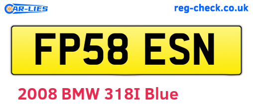 FP58ESN are the vehicle registration plates.