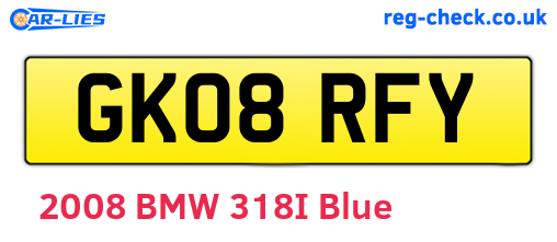 GK08RFY are the vehicle registration plates.