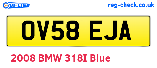 OV58EJA are the vehicle registration plates.