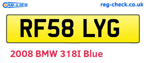 RF58LYG are the vehicle registration plates.