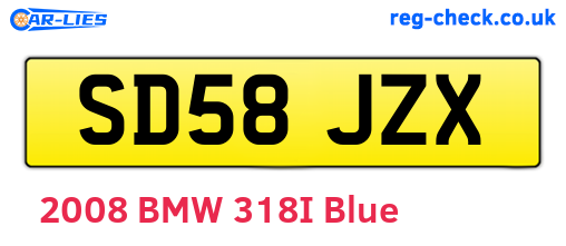 SD58JZX are the vehicle registration plates.