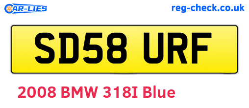 SD58URF are the vehicle registration plates.