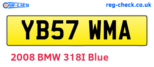 YB57WMA are the vehicle registration plates.