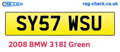 SY57WSU are the vehicle registration plates.