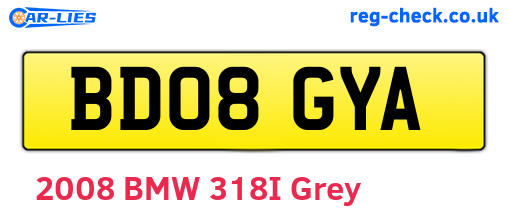 BD08GYA are the vehicle registration plates.