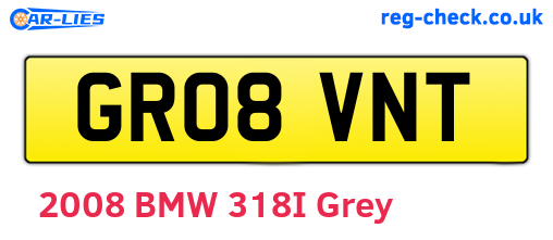 GR08VNT are the vehicle registration plates.