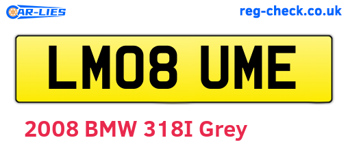 LM08UME are the vehicle registration plates.