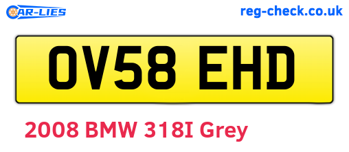 OV58EHD are the vehicle registration plates.