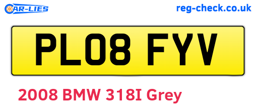 PL08FYV are the vehicle registration plates.