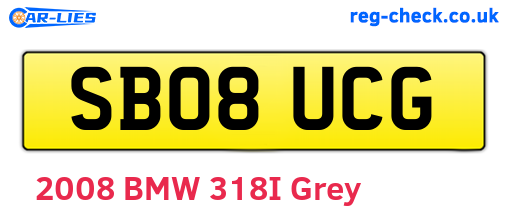 SB08UCG are the vehicle registration plates.