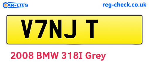V7NJT are the vehicle registration plates.