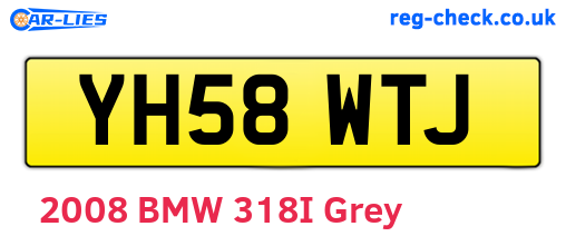 YH58WTJ are the vehicle registration plates.