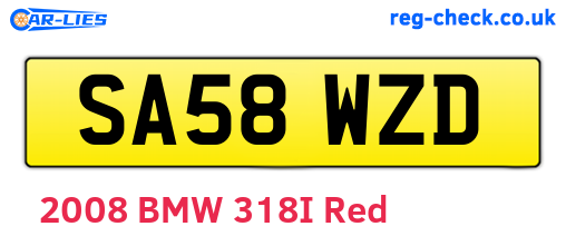 SA58WZD are the vehicle registration plates.