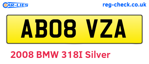 AB08VZA are the vehicle registration plates.