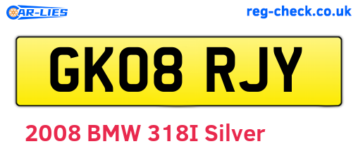 GK08RJY are the vehicle registration plates.