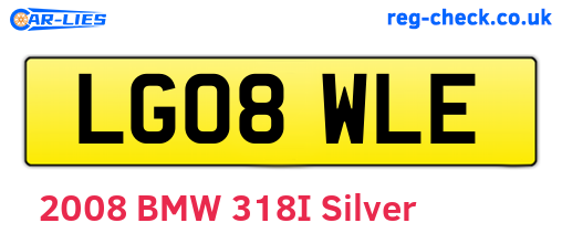 LG08WLE are the vehicle registration plates.