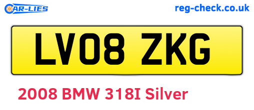 LV08ZKG are the vehicle registration plates.