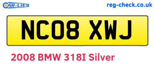 NC08XWJ are the vehicle registration plates.