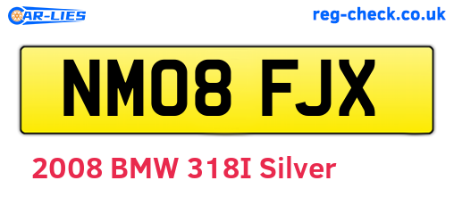 NM08FJX are the vehicle registration plates.