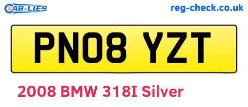 PN08YZT are the vehicle registration plates.
