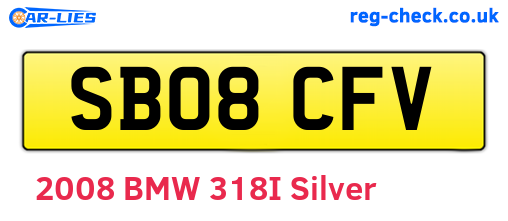SB08CFV are the vehicle registration plates.