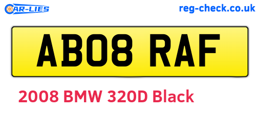 AB08RAF are the vehicle registration plates.