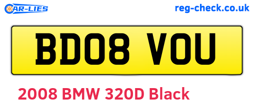 BD08VOU are the vehicle registration plates.