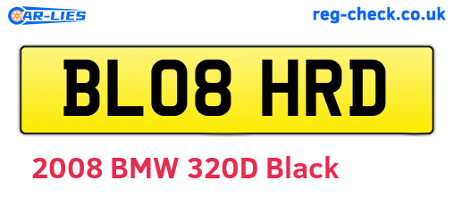 BL08HRD are the vehicle registration plates.