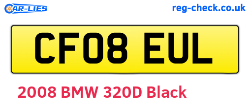 CF08EUL are the vehicle registration plates.