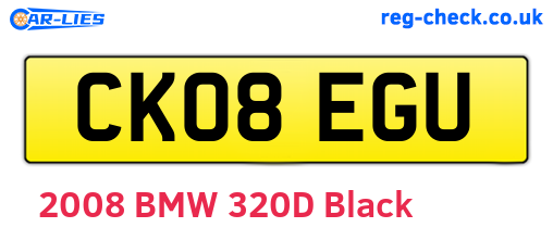 CK08EGU are the vehicle registration plates.