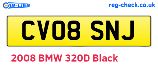 CV08SNJ are the vehicle registration plates.