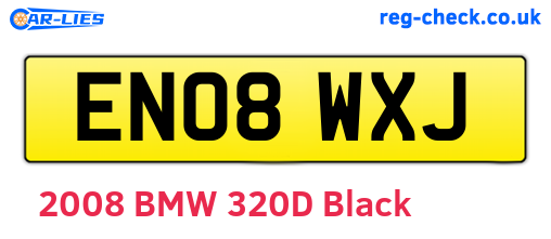 EN08WXJ are the vehicle registration plates.