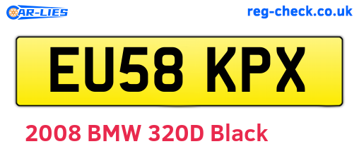 EU58KPX are the vehicle registration plates.