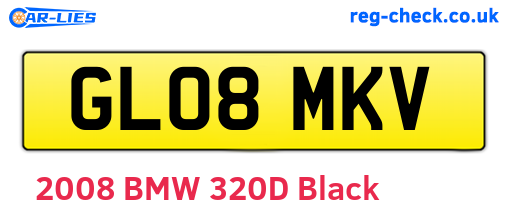 GL08MKV are the vehicle registration plates.