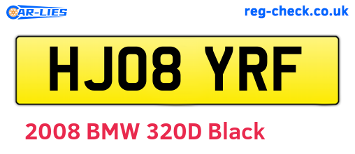 HJ08YRF are the vehicle registration plates.